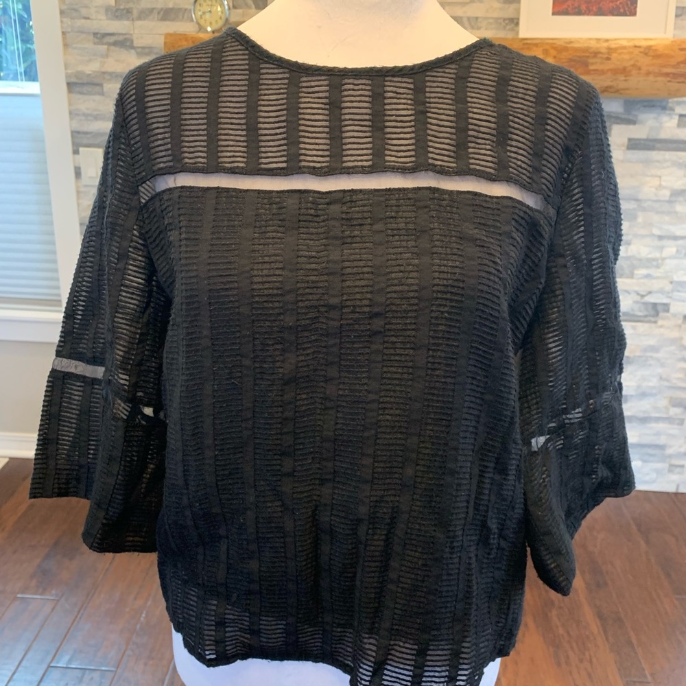 ANTHROPOLOGIE top, charcoal, size 6